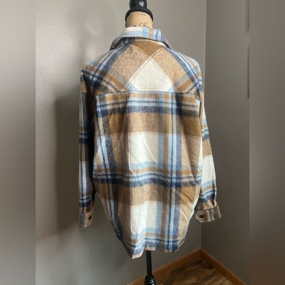 Zara Italian fabric flannel shacket small cozy basic everyday cabincore casual - Picture 10 of 11